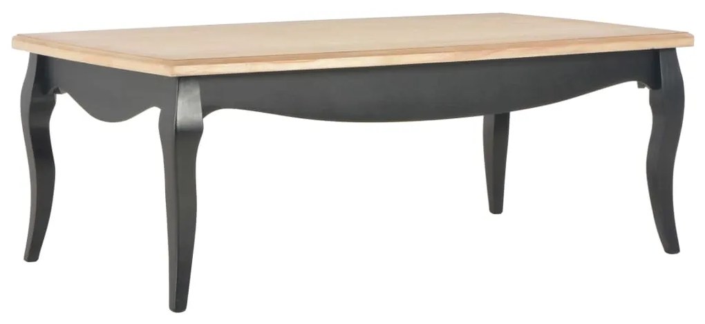 vidaXL Mesa de centro 110x60x40 cm pinho maciço preto e castanho