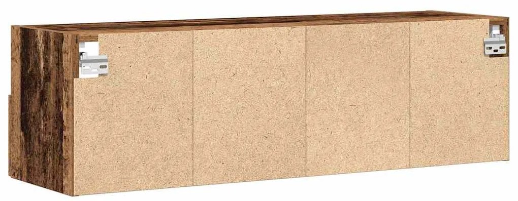 Armário de Parede para TV vidaXL Madeira Antiga 100x30x30 cm Madeira E