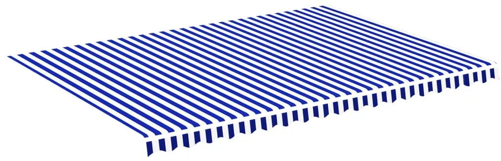 Tecido de substituição para toldo 5x3,5 m azul e branco
