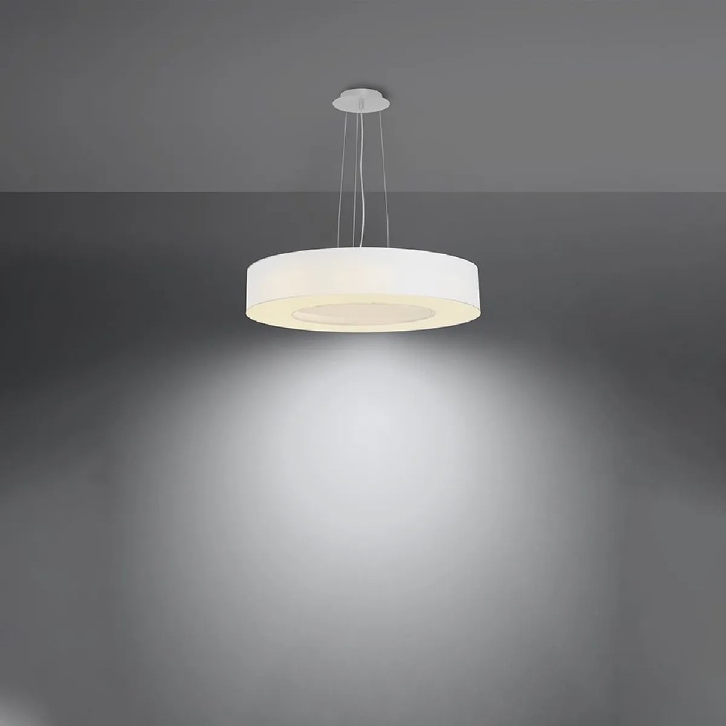 Candeeiro de Teto Suspenso SATURNO SLIM 50 Cm Branco