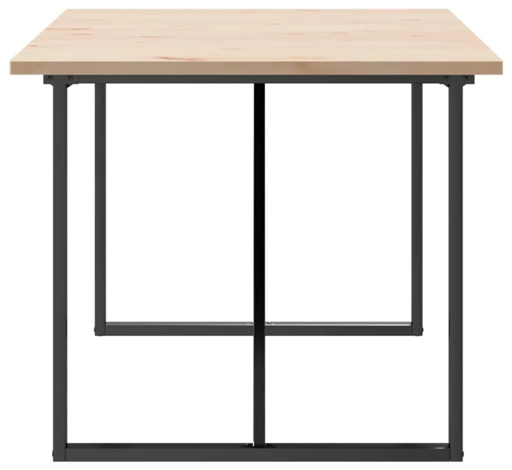 Mesa de jantar estrutura em O 180x90x75,5cm pinho/aço
