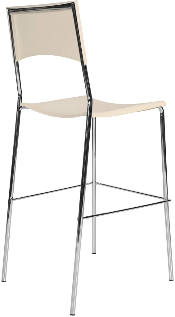 Banco de bar empilhável Genua 43 x 114 x 41 cm Creme