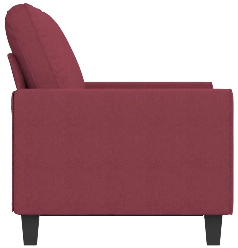 Sofá de 2 lugares tecido 120 cm vermelho tinto