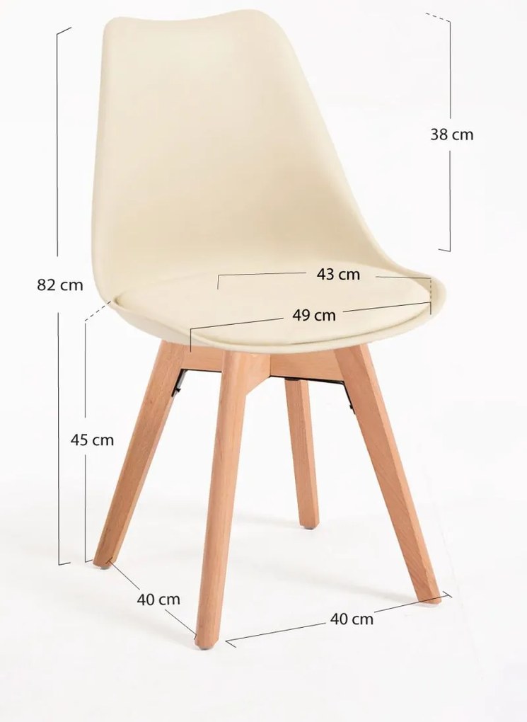 Pack 4 Cadeiras Synk Basic - Mousse de Limão