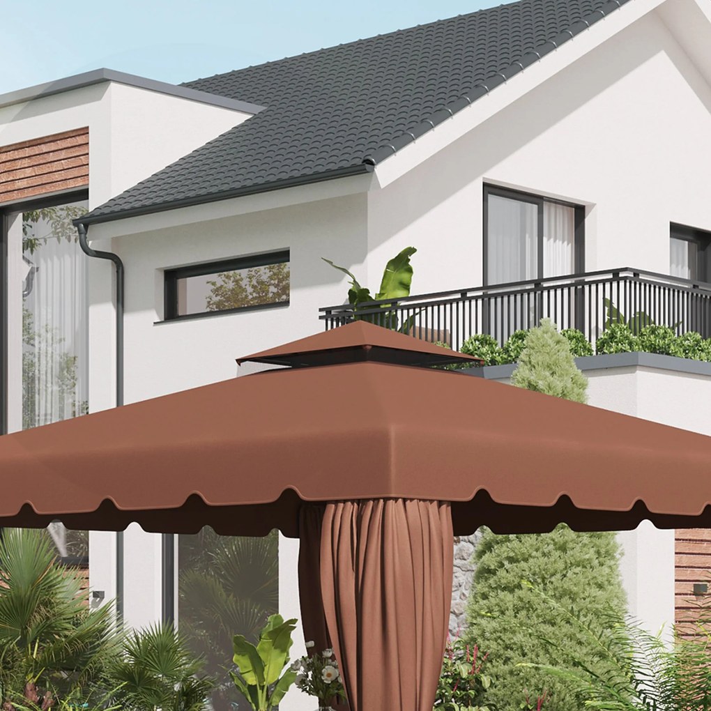 Toldo de Substituição para Pérgola 300x300 cm Teto de Substituição par