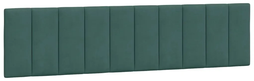 Estrutura de cama sem colchão 200x200 cm veludo verde-escuro