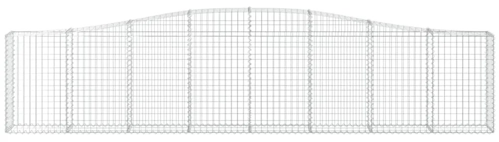 Cestos gabião arqueados 2 pcs 400x30x80/100cm ferro galvanizado
