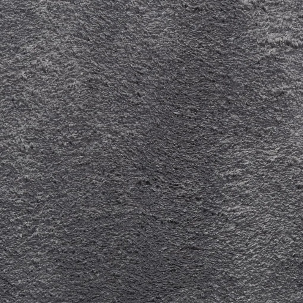 Tapete pelo curto macio e lavável HUARTE Ø 200 cm antracite