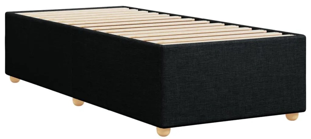 Estrutura de cama sem colchão 90x200 cm tecido preto