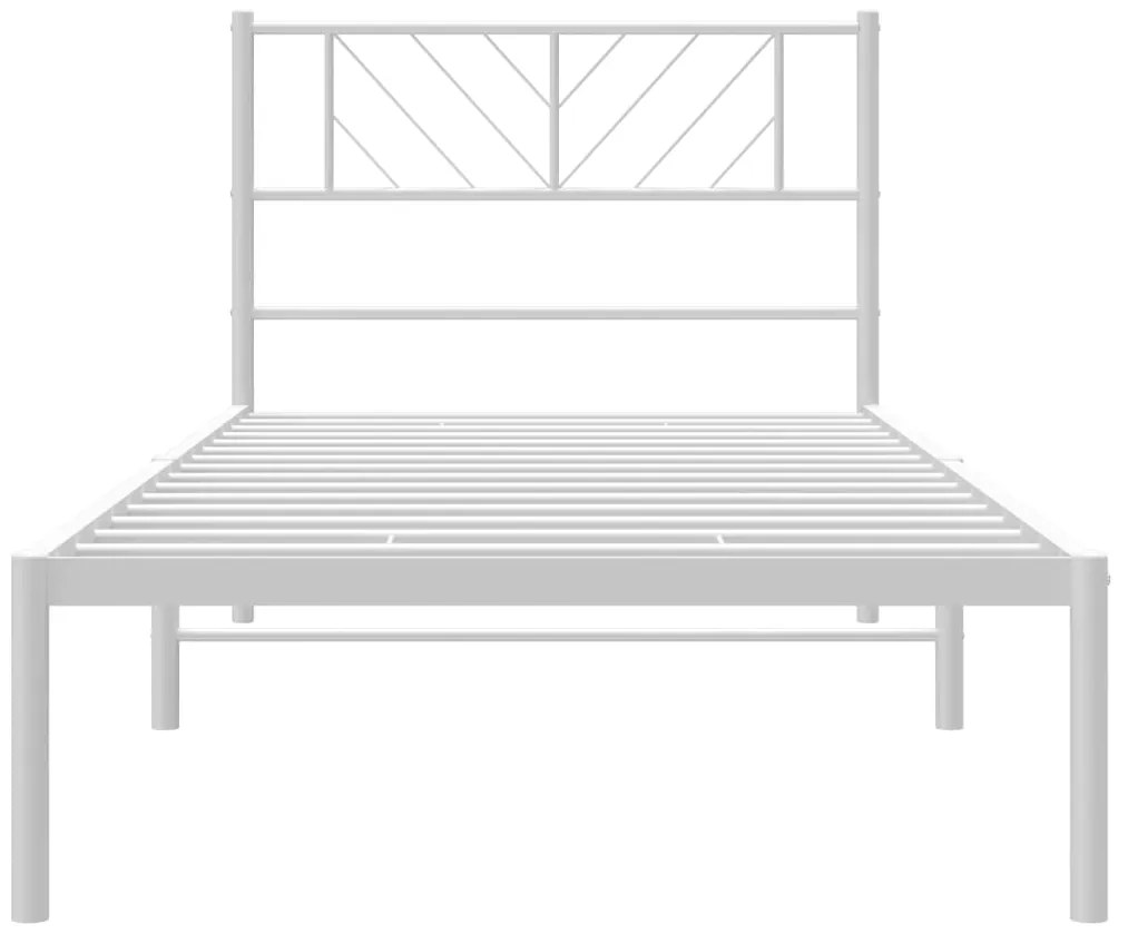 Estrutura de cama sem colchão com cabeceira 75x190 cm branco