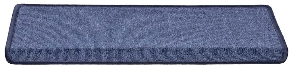 Tapetes de escadas 30 pcs 65x25 cm azul