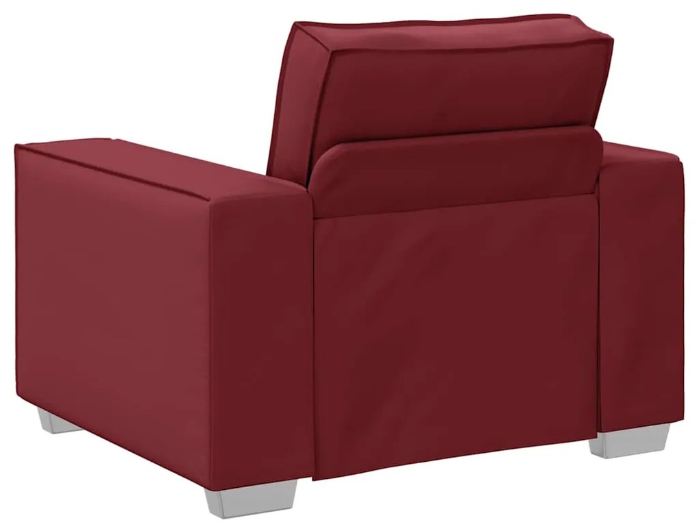 Cadeira Sofa vidaXL Vermelha Vinho 59 cm em Couro Sintético