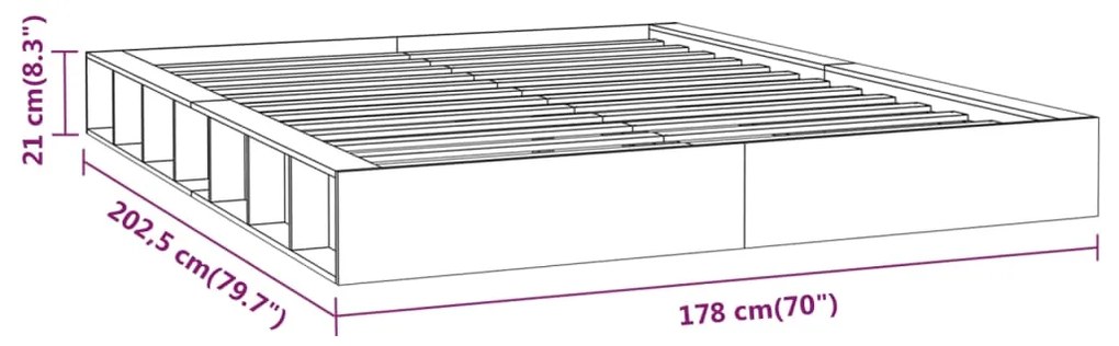 Estrutura de cama 160x200 cm madeira maciça branco