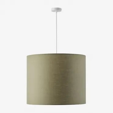 Lâmpada De Teto Suspensa Em Tecido Arlina Branco & Verde Sálvia Ø50 Cm - ↑40 Cm Arlina - Sklum