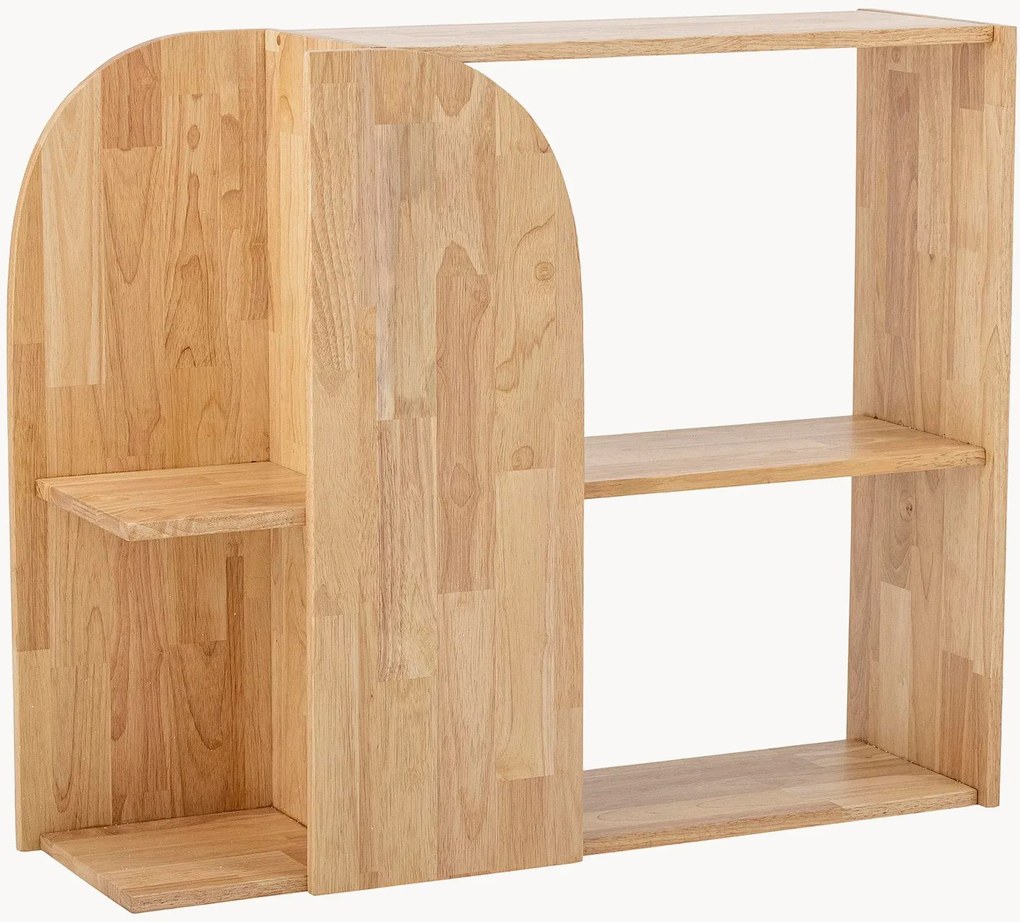 Estante de parede em madeira de borracha Alec