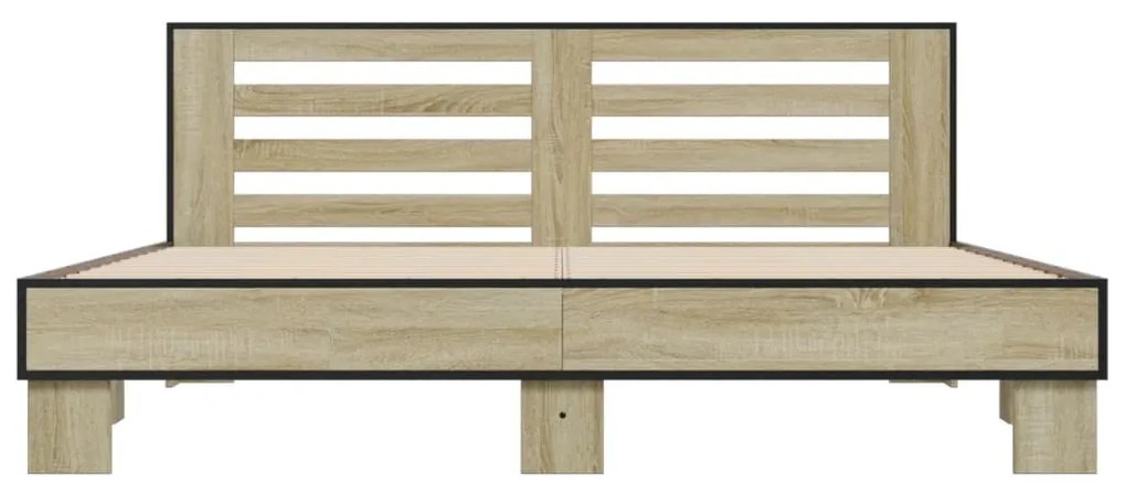 Estrutura de cama 200x200 cm derivados madeira/metal