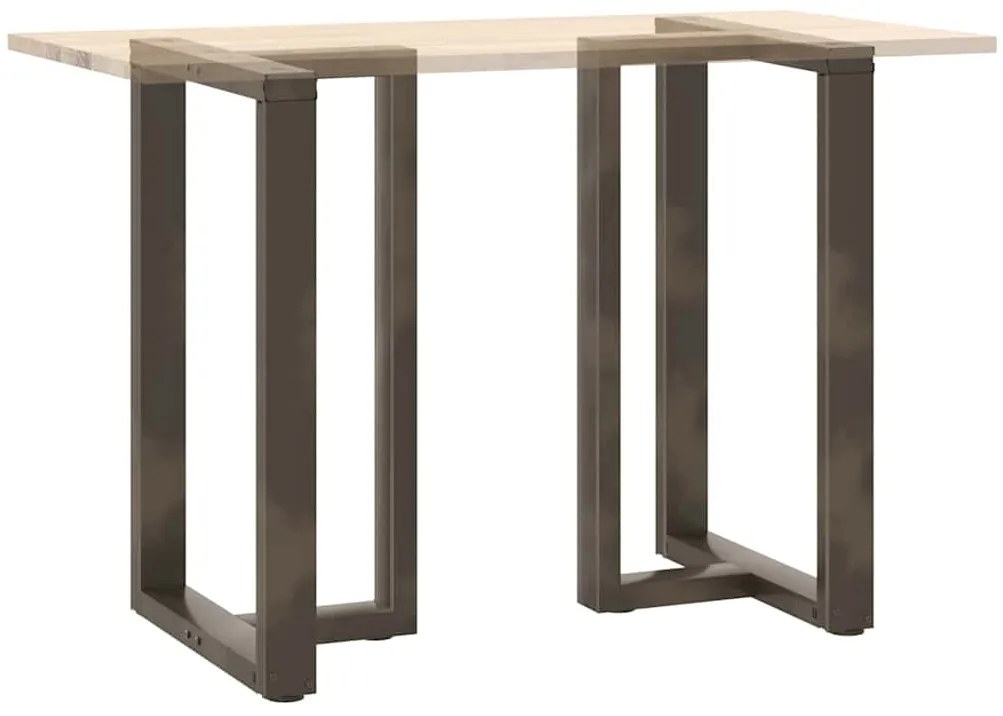 Pés de mesa de bar em forma de T, 2 peças, preto, 60x35x(90-91) cm, aç
