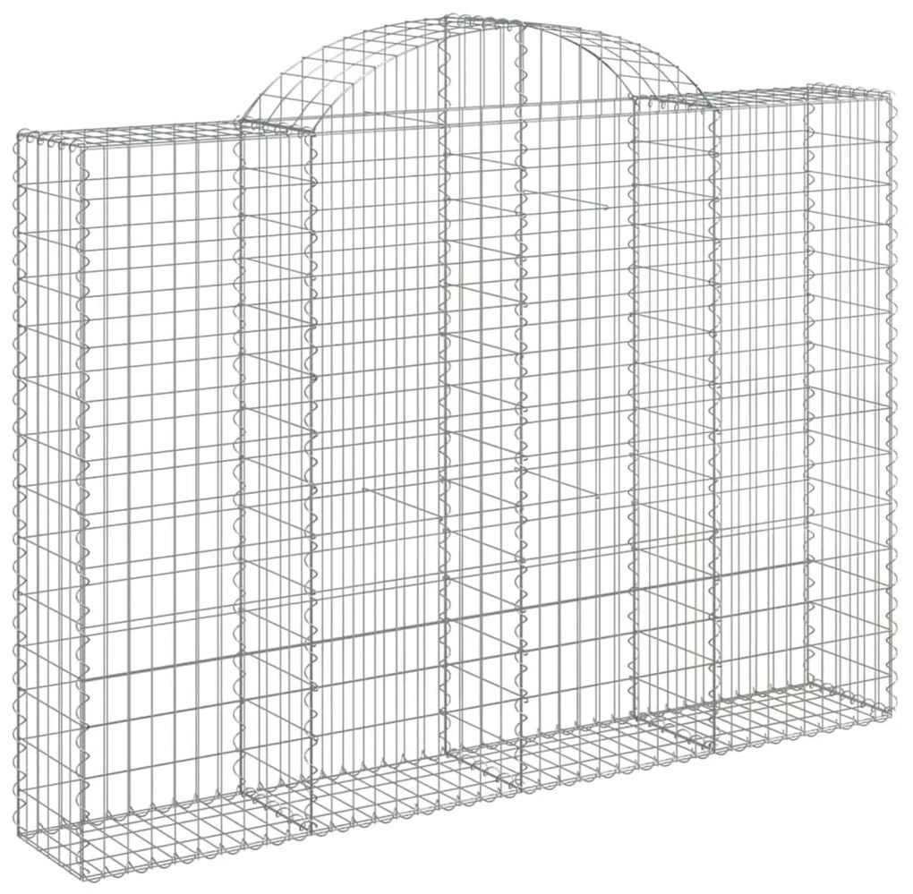 Cestos gabião arqueados 8pcs 200x30x140/160cm ferro galvanizado