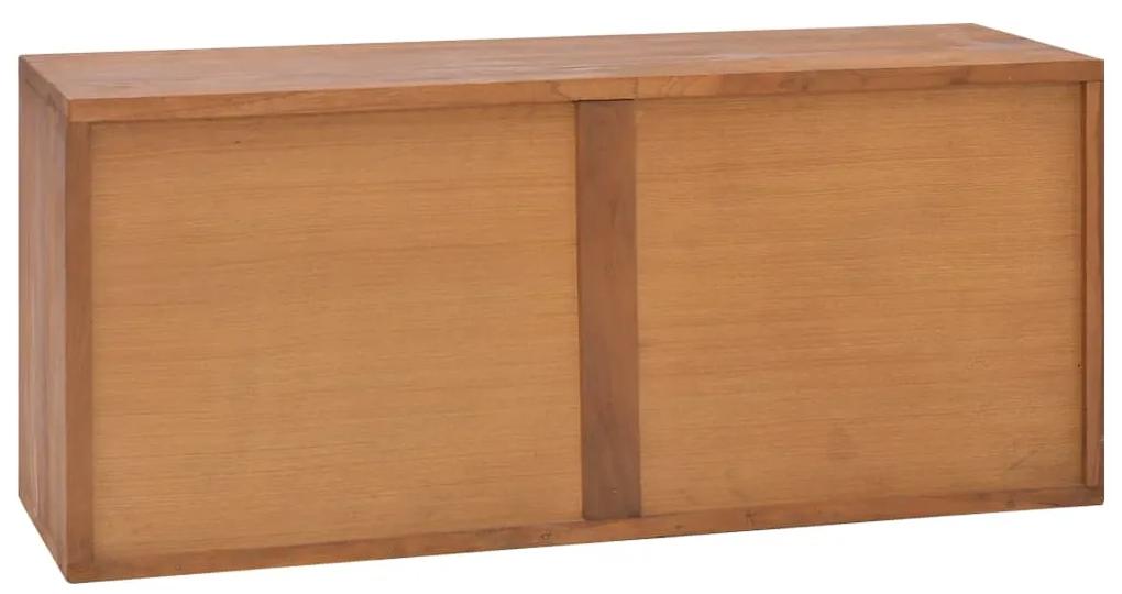 Móvel de TV 90x30x40 cm madeira de teca maciça