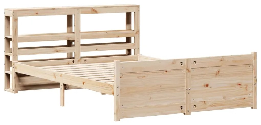 Estrutura cama c/ cabeceira 120x190 cm pinho maciço