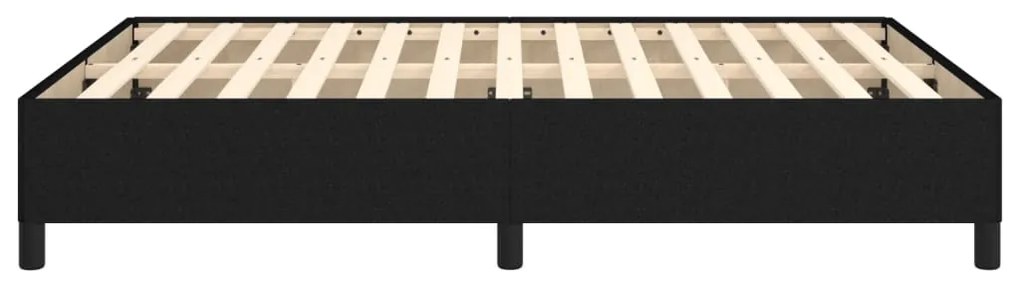 Estrutura de cama sem colchão 140x190 cm tecido preto