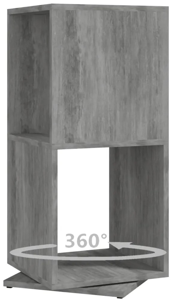 Armário giratório 34,5x34,5x75,5 cm aglomerado cinza cimento