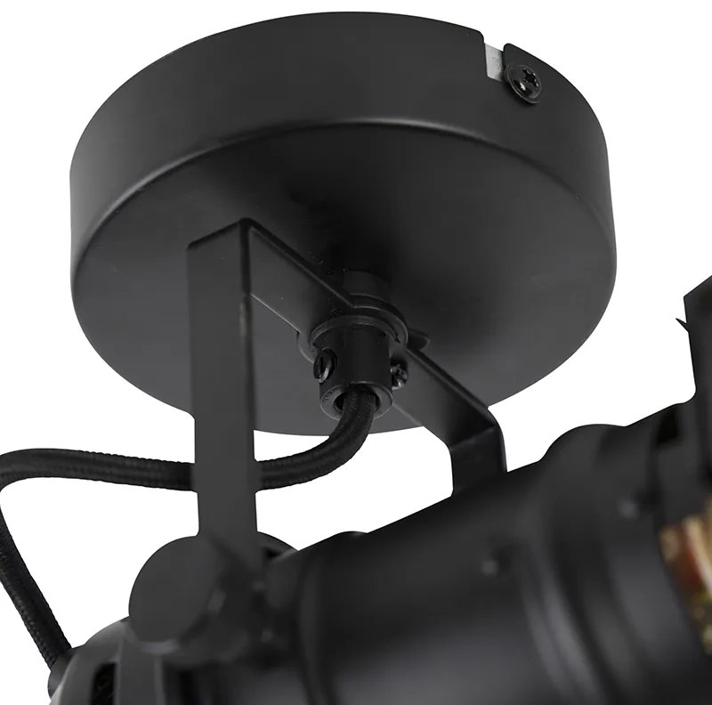 Projetores de estúdio industrial pretos GU10 com abas - Movie