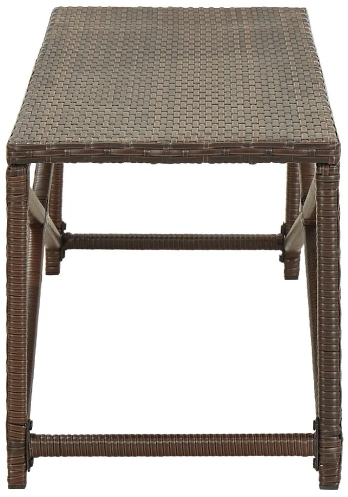 Banco de jardim 120 cm vime PE castanho