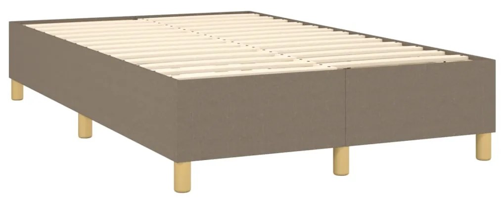 Estrutura de cama 120x200 cm tecido cinza-acastanhado