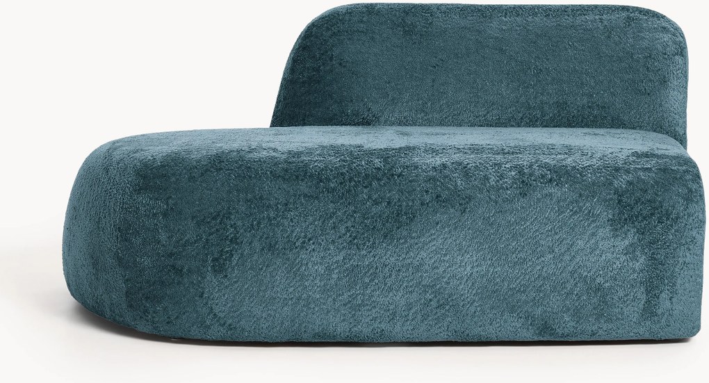 Módulo com chaise longue em teddy-bouclé Wolke