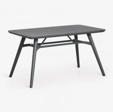 Rectangular Dining Table 135x80 Cm In Scand Polypropylene Cinza Grafito - Sklum