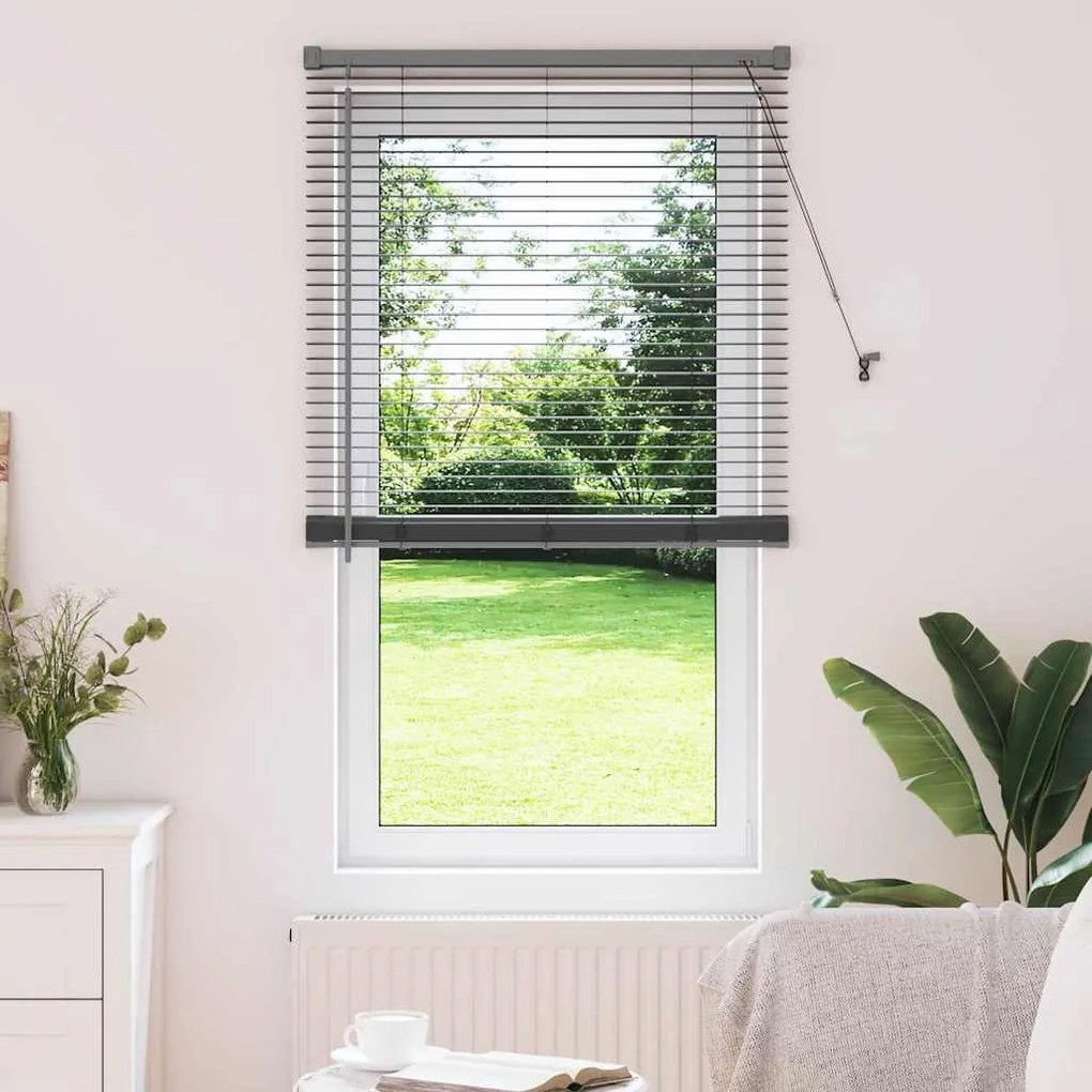 vidaXL Persianas venecianas Manual Cinza Escuro 175 x 75 cm Alumínio
