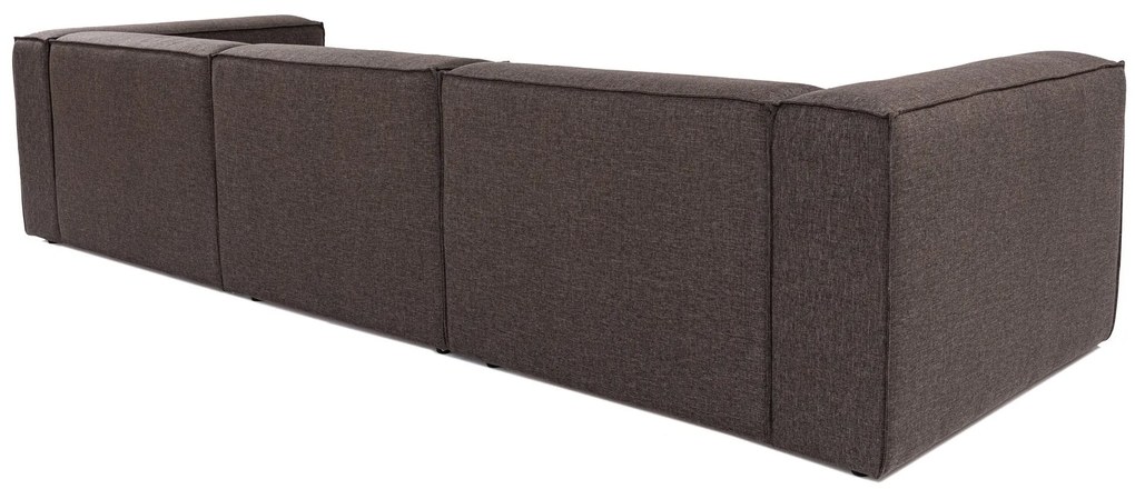 Sofá de Canto Fora – Castanho Escuro – 296 cm x 66 cm x 185 cm