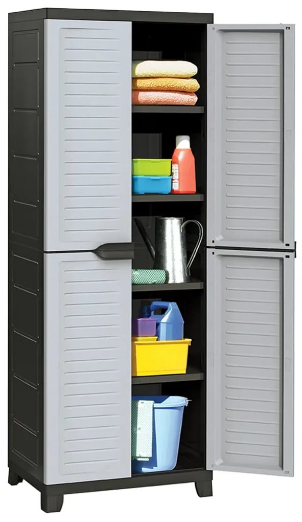 337904 vidaXL Armário de plástico 65x45x181 cm