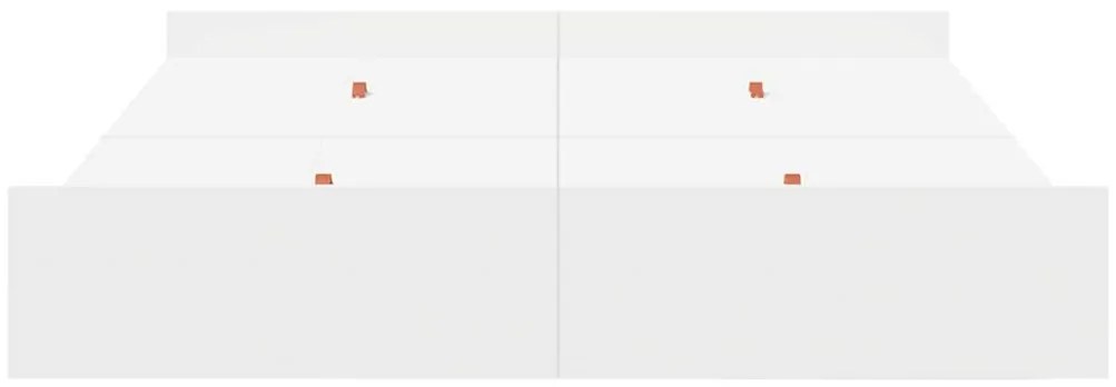 Estrado de cama com arrumação com gaveta com cabeceira Branco 140 x 20