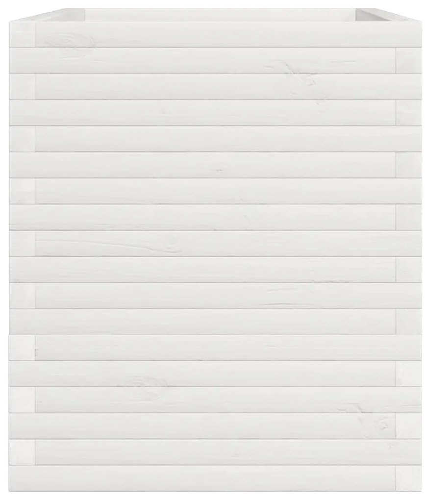 Vaso/floreira de jardim 110x60x72 cm pinho maciço branco