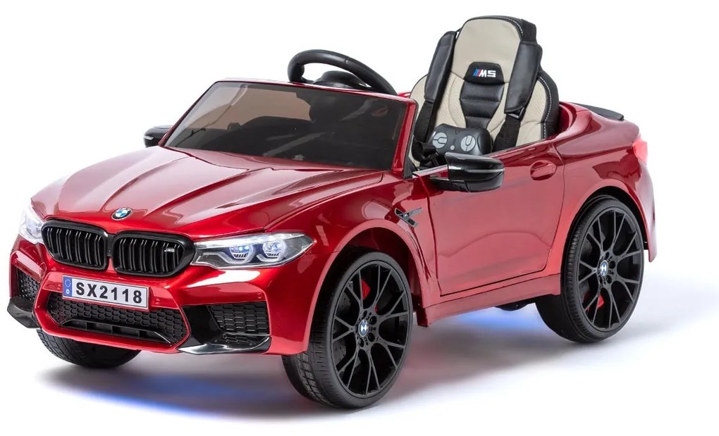 BMW M5 COM MP4 E DRIFT CARRO ELÉTRICO INFANTIL 24V VERMELHO