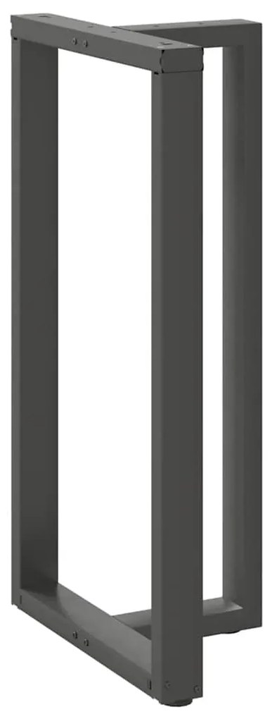 Pés para mesa de bar em forma de T, 2 peças, antracite, 60x35x(110-111