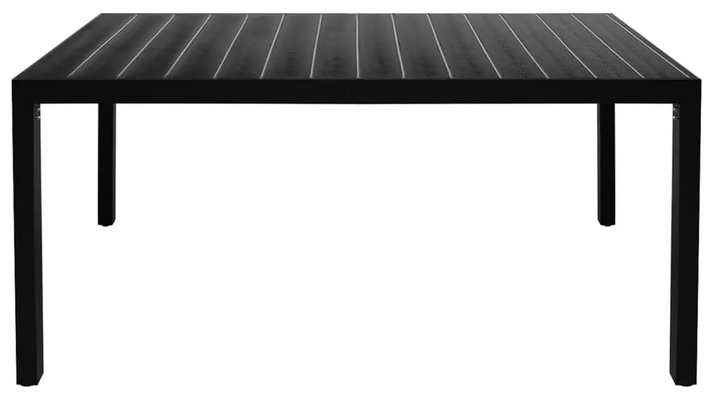 5 pcs conjunto de jantar para jardim preto