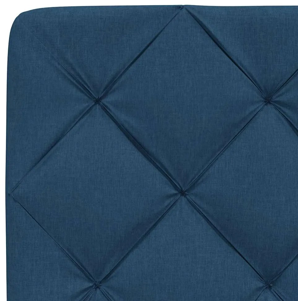Cama com colchão 140x200 cm tecido azul
