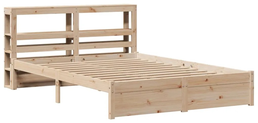 Estrutura de cama com cabeceira 120x200 cm pinho maciço