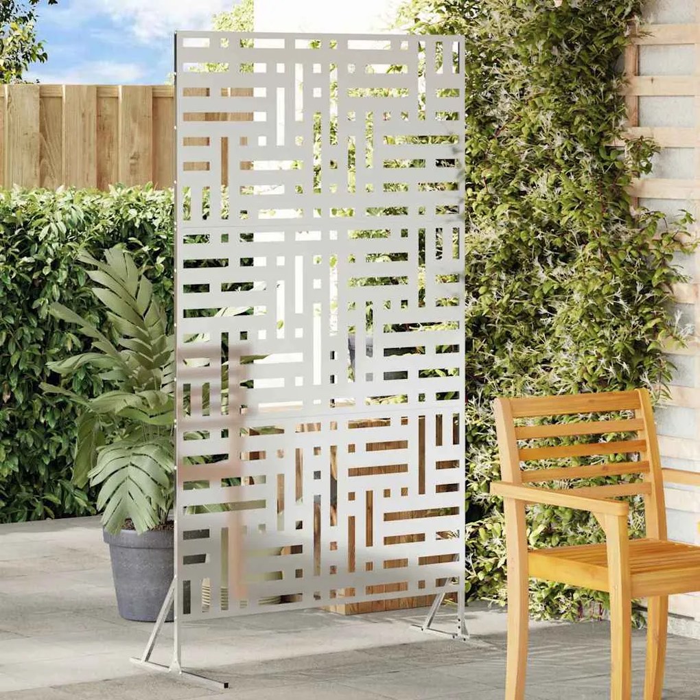 vidaXL Protetor de Privacidade Cinzeto 100 x 50 x 180 cm Aço