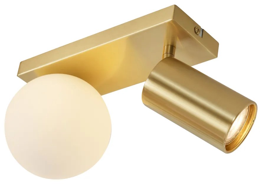 Plafon moderno latão 2-luzes inclinável - Lesly Moderno