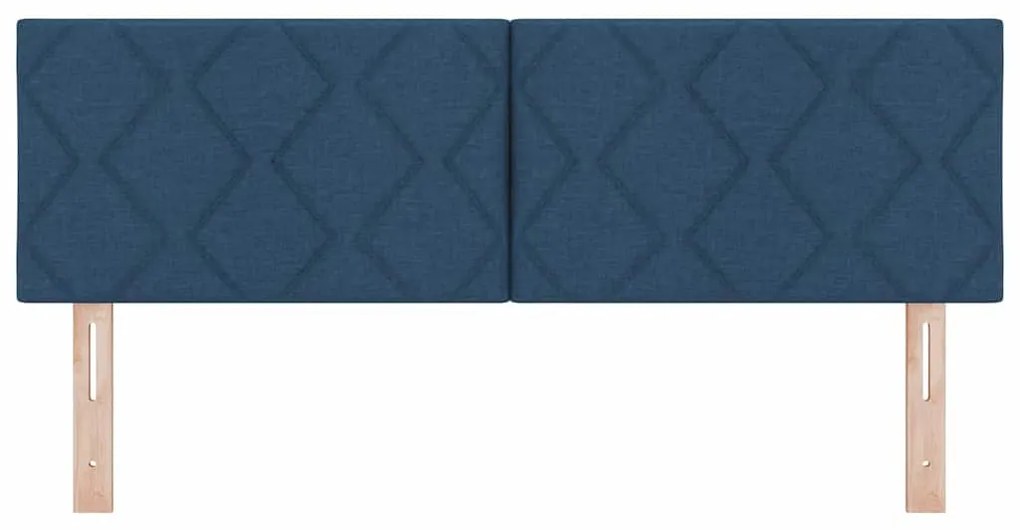 Cabeceira design de diamante azul 160 cm em tecido