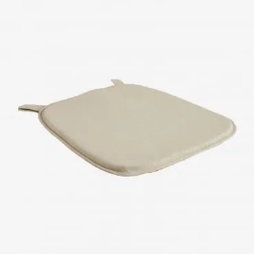 Almofada Para Cadeira Em Tecido Zole Tecido Creme Bege - Sklum