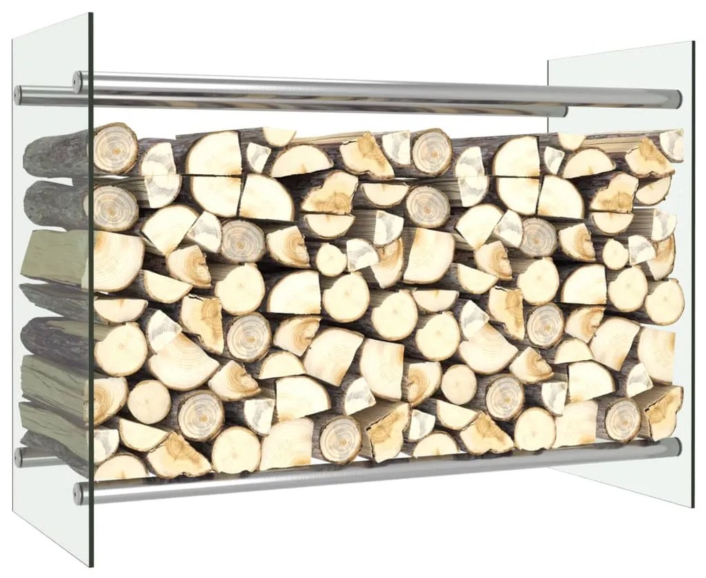 282831 vidaXL Suporte para lenha 80x35x60 cm vidro transparente