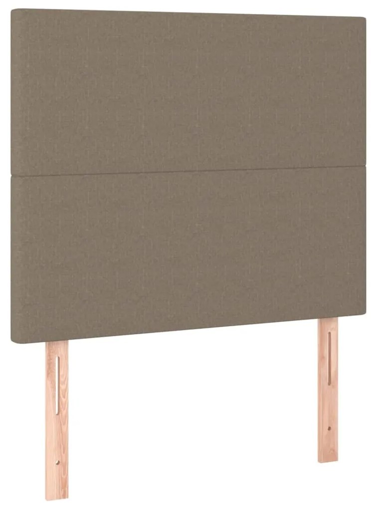 Cama com molas/colchão 80x200 cm tecido castanho-acinzentado