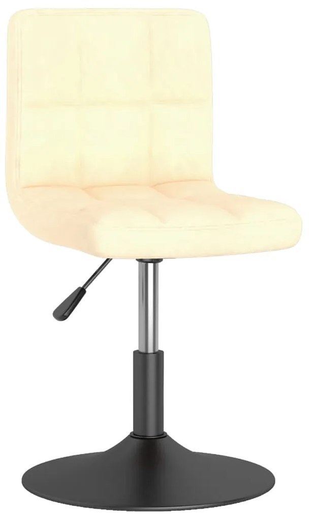 Cadeiras de jantar giratórias 2 pcs veludo cor creme
