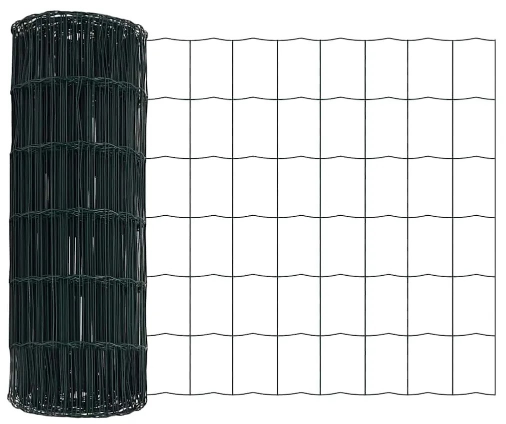 Cercas Euro com 13 Postes em Espeto 0,8 x 25m Aço Galvanizado Verde