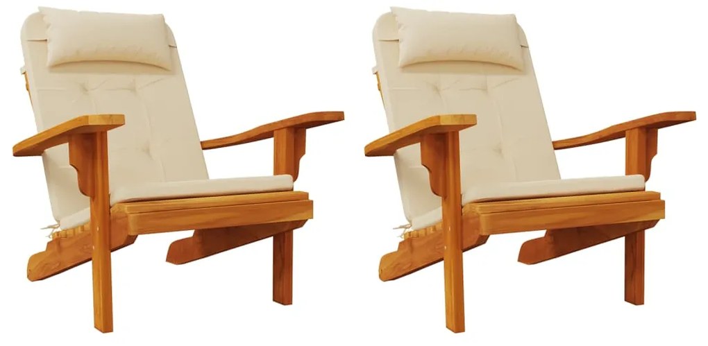 Almofadões p/ cadeira adirondack 2 pcs tecido oxford bege